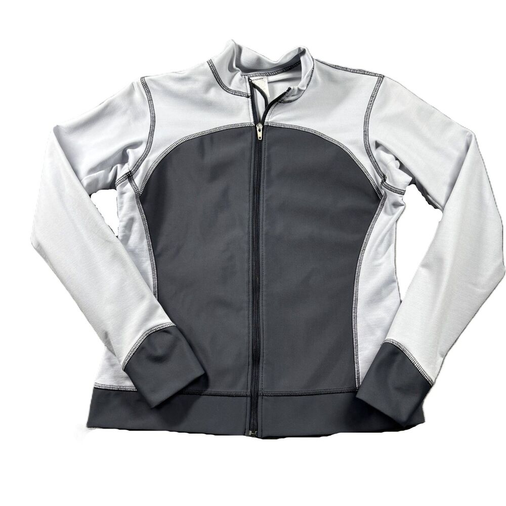 Patagonia Women Worn Wear Wind Shield Zip Up Jacket Thumb Holes Gray Small L276